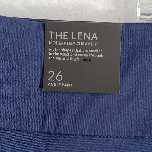 Lane Bryant THE LENA Stretch Ankle Pant Plus Size 26 Blue Curvy Fit Hem Vent NEW - Picture 8 of 12